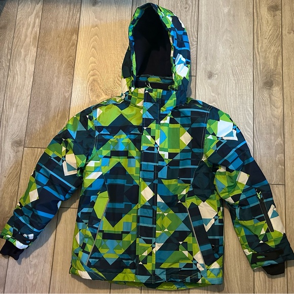Phibee Snowboarding/Ski/Winter Jacket Size 12 Boys (146/152) Blue And Green - Picture 1 of 8
